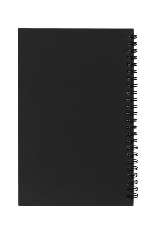 5 1/2" x 8 1/2" Black Lazerburst Spiral Notebook