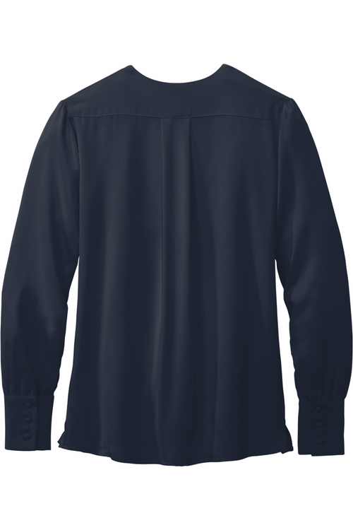 Brooks Brothers Women's Open-Neck Satin Blouse