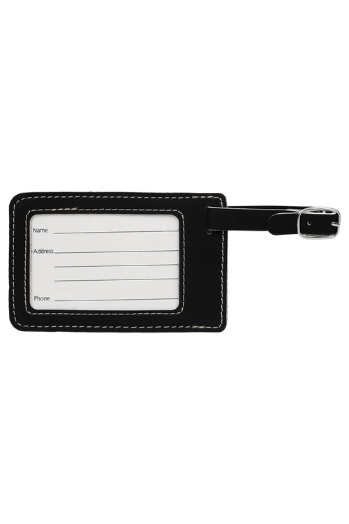 4 1/4" x 2 3/4" Laserable Leatherette Luggage Tag